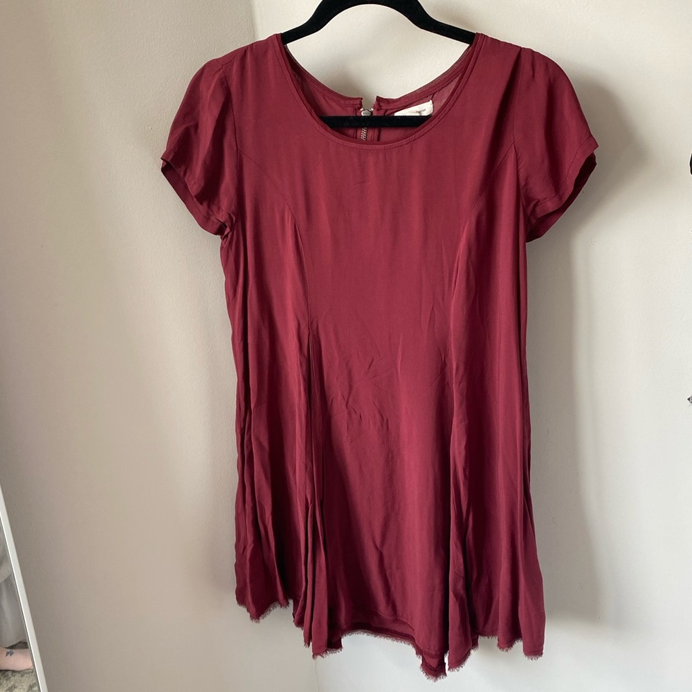 Burgundy red dress